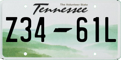 TN license plate Z3461L