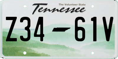 TN license plate Z3461V