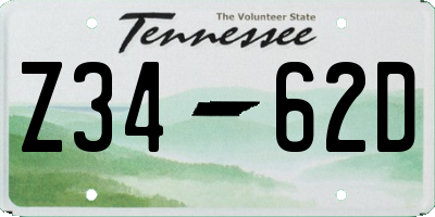 TN license plate Z3462D