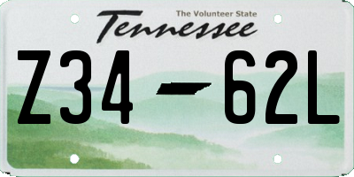 TN license plate Z3462L