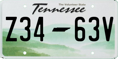 TN license plate Z3463V