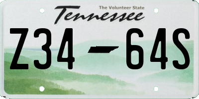 TN license plate Z3464S