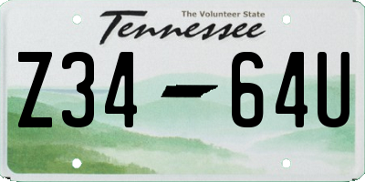 TN license plate Z3464U