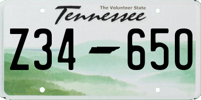 TN license plate Z3465O