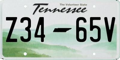 TN license plate Z3465V