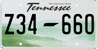 TN license plate Z3466O