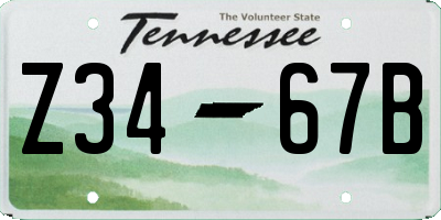 TN license plate Z3467B