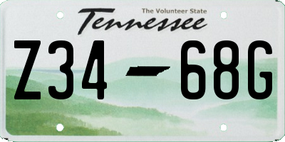TN license plate Z3468G