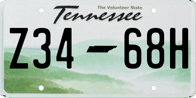 TN license plate Z3468H