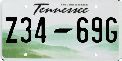 TN license plate Z3469G