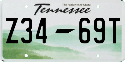 TN license plate Z3469T