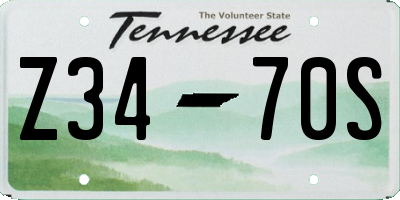 TN license plate Z3470S