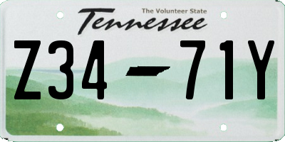 TN license plate Z3471Y