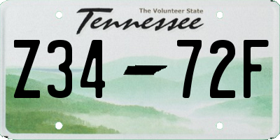 TN license plate Z3472F