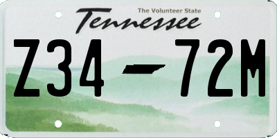 TN license plate Z3472M