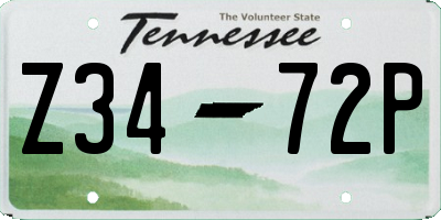 TN license plate Z3472P