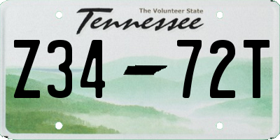 TN license plate Z3472T