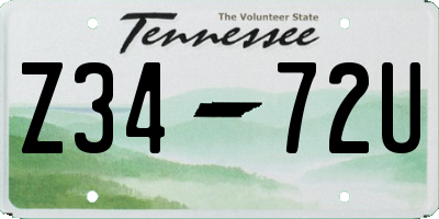 TN license plate Z3472U