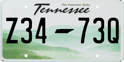 TN license plate Z3473Q