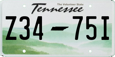 TN license plate Z3475I
