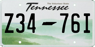 TN license plate Z3476I