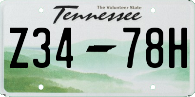 TN license plate Z3478H
