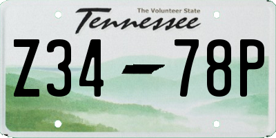 TN license plate Z3478P
