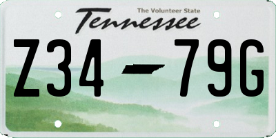 TN license plate Z3479G
