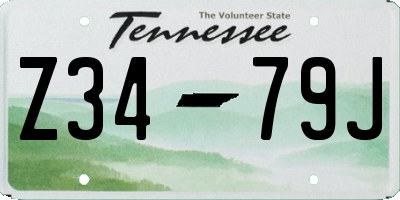 TN license plate Z3479J