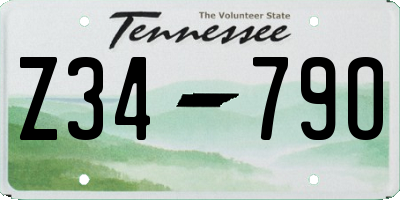 TN license plate Z3479O