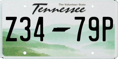 TN license plate Z3479P