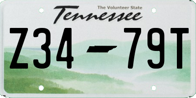TN license plate Z3479T