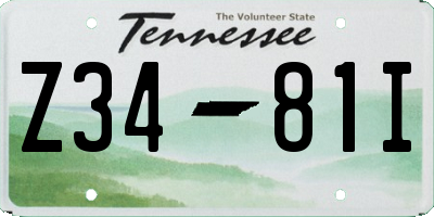 TN license plate Z3481I