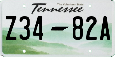 TN license plate Z3482A