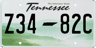 TN license plate Z3482C