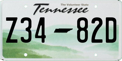 TN license plate Z3482D