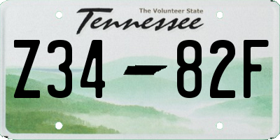 TN license plate Z3482F