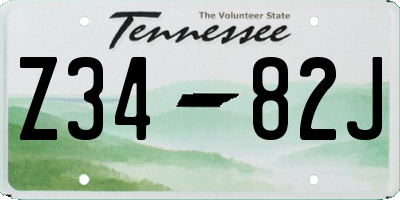 TN license plate Z3482J