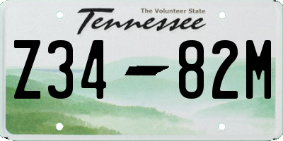 TN license plate Z3482M