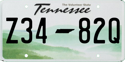 TN license plate Z3482Q