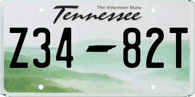 TN license plate Z3482T