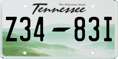 TN license plate Z3483I