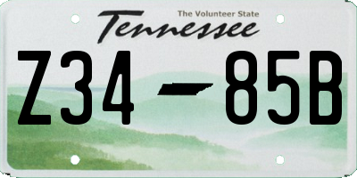 TN license plate Z3485B