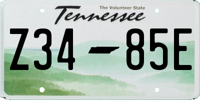 TN license plate Z3485E