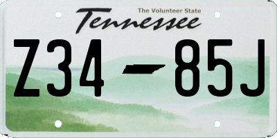 TN license plate Z3485J