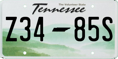 TN license plate Z3485S