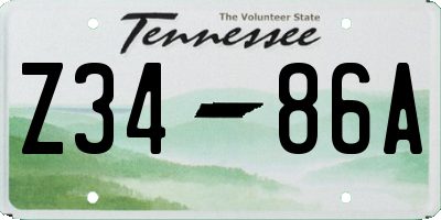 TN license plate Z3486A
