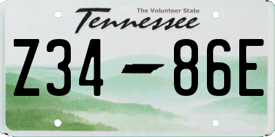 TN license plate Z3486E