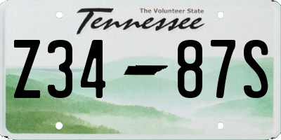 TN license plate Z3487S