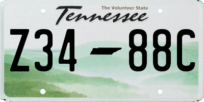 TN license plate Z3488C